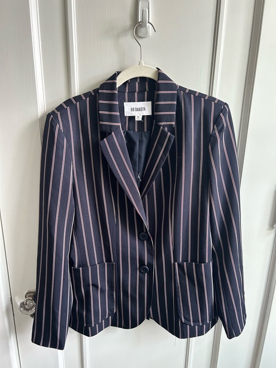 BB Dakota Jackets & Blazers - BB Dakota Navy Pinstripe Blazer